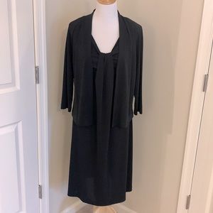 Talbots Sleeveless Black Dress and Jacket